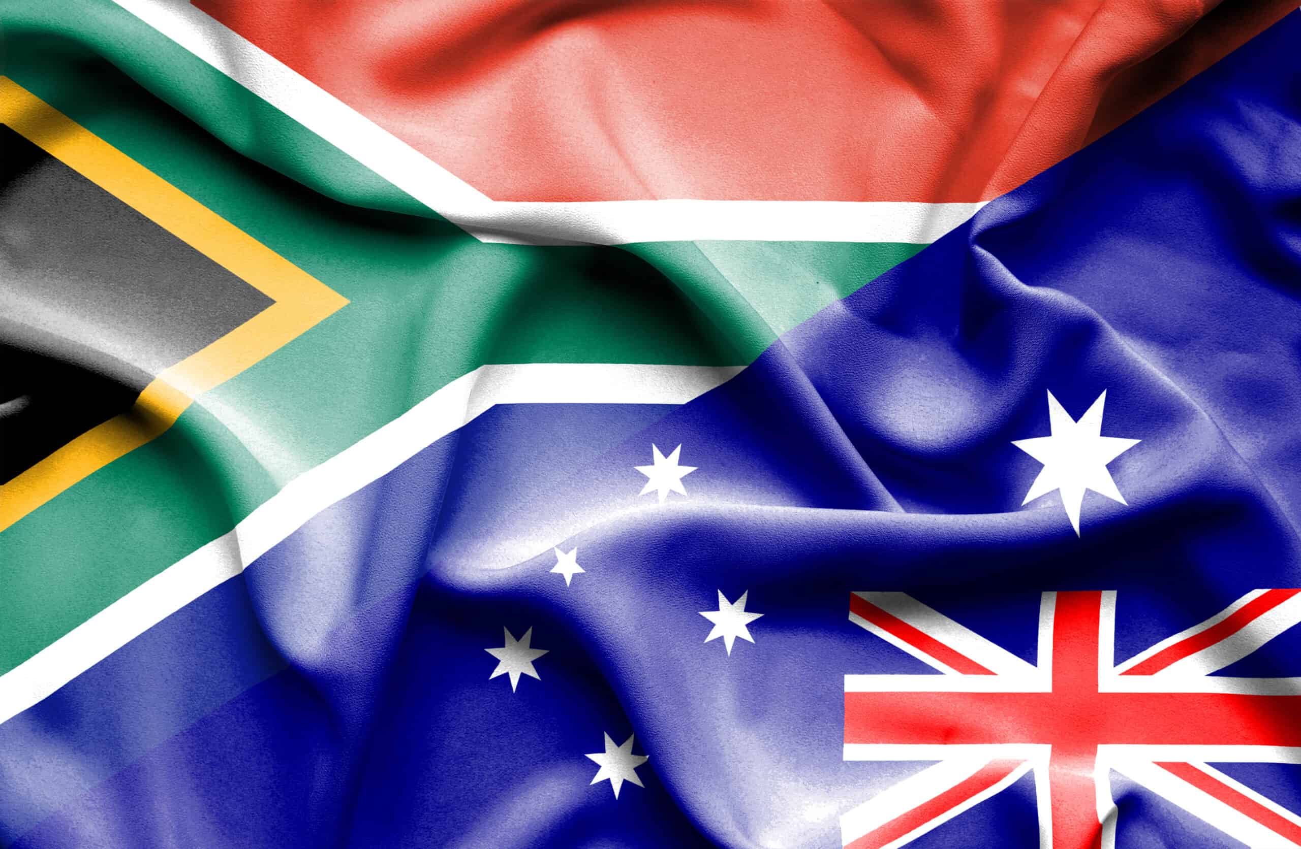 south africans and australian flag