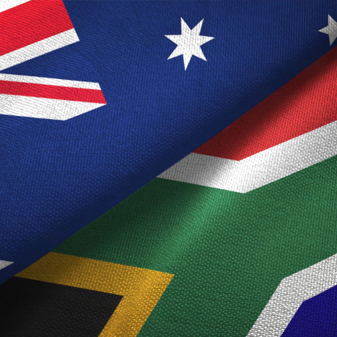 Australia and South Africa flags