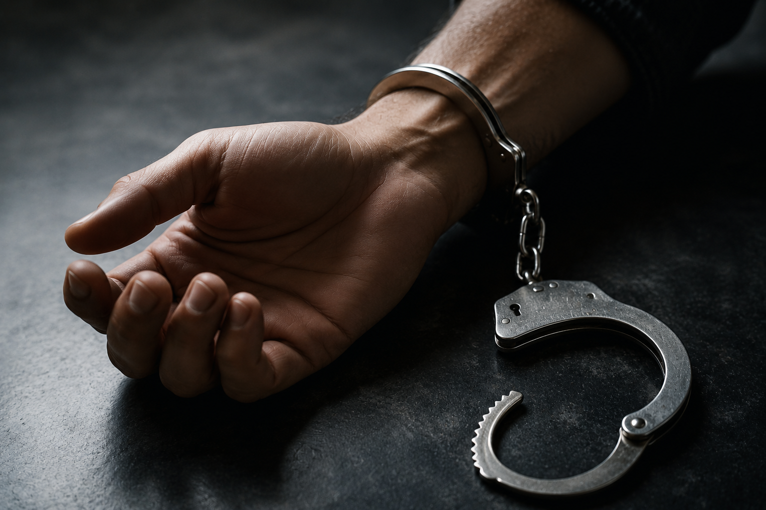 Close-up of a hand with open handcuffs representing how a criminal record can affect an Australian visa application in 2026