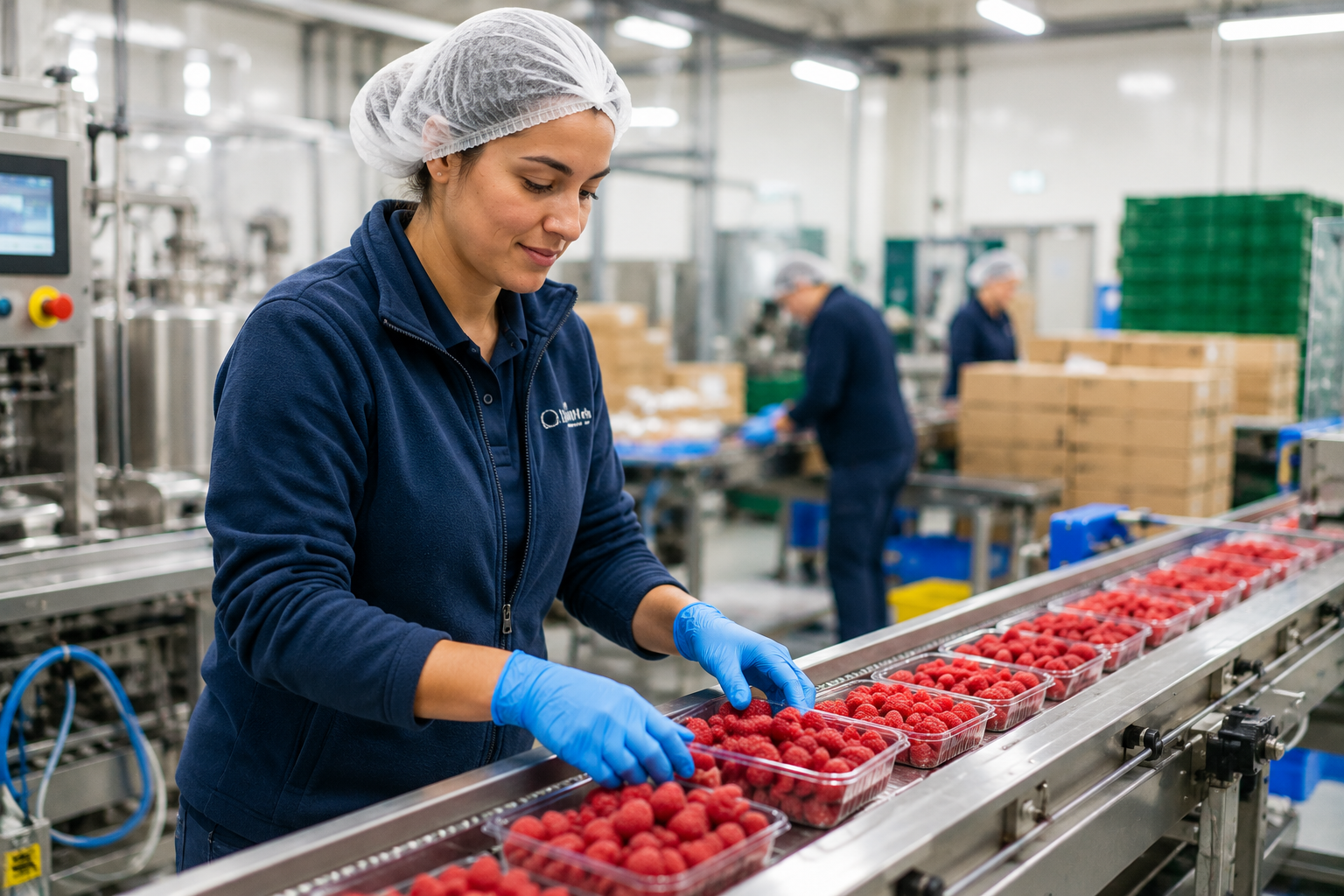 Skilled worker in a regional food production facility, representing employment opportunities through a DAMA visa pathway in Australia.